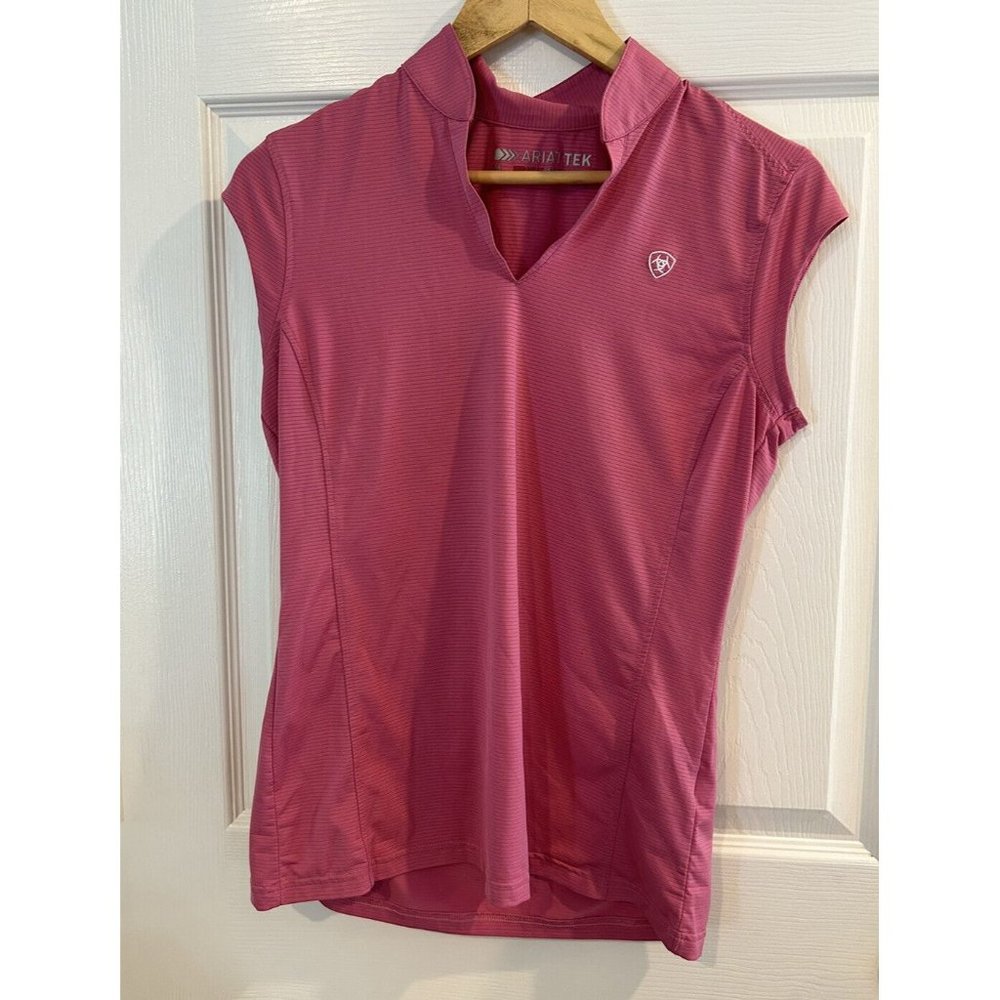 Ariat Cap Sleeve Short Sleeve Stretch Shirt Women’s Pink Top Size M